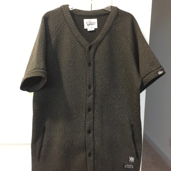 Square Zero Mens Quilted Baseball Jersey ~ Size XL - Picture 3 of 6